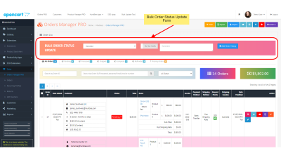Dynamic Order Management Tool. Galaxynet extensions OpenCart.