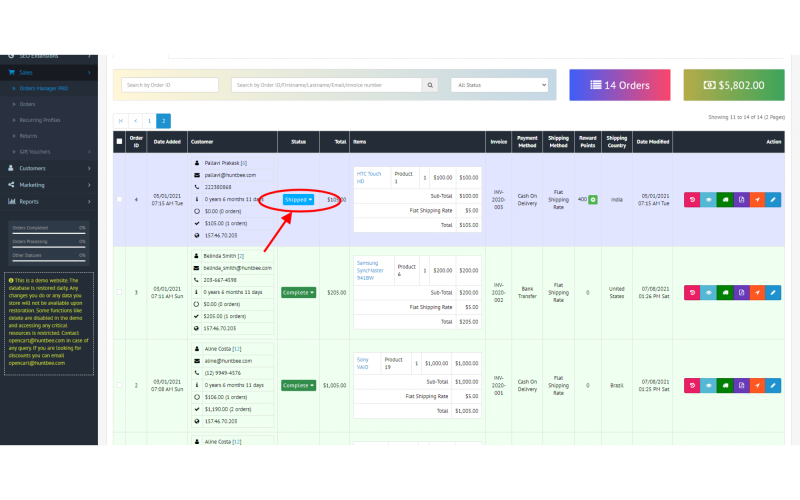 Dynamic Order Management Tool. Galaxynet extensions OpenCart.