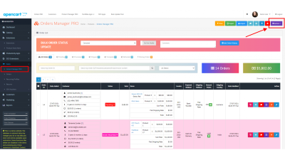 Dynamic Order Management Tool. Galaxynet extensions OpenCart.