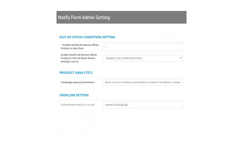 Ειδοποίηση για απόθεμα προϊόντος Galaxynet extensions OpenCart.