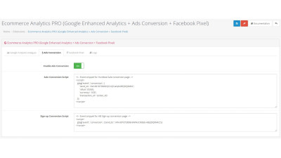 Enhanced Google Analytics e-commerce tracking.