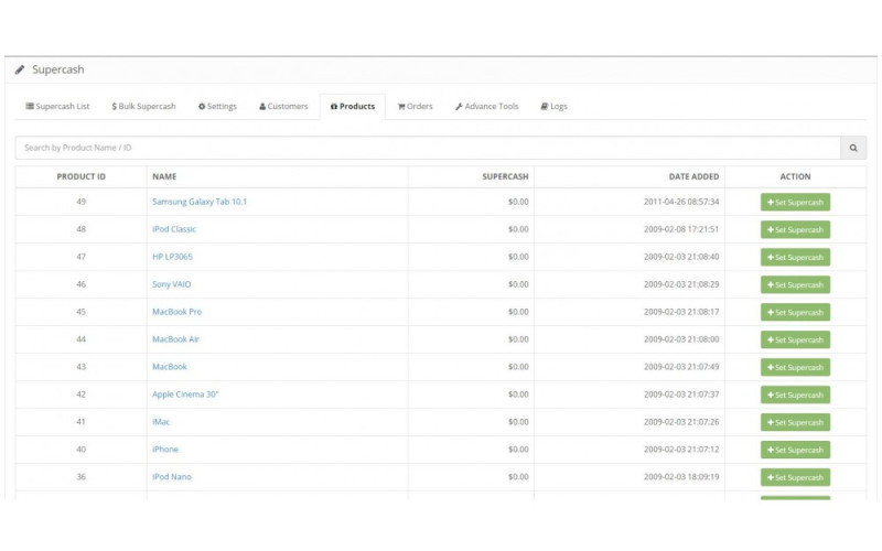Ενίσχυση πωλήσεων SuperCash. Galaxynet  extensions OpenCart. 