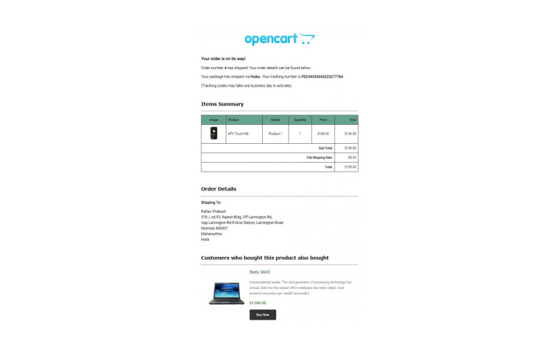 Κατάσταση παραγγελίας Email Galaxynet extensions OpenCart