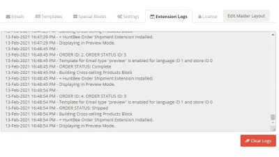 Κατάσταση παραγγελίας Email Galaxynet extensions OpenCart