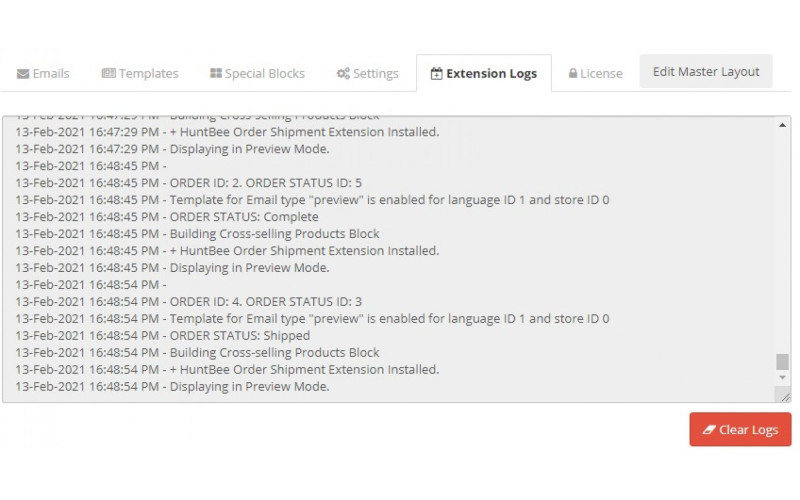 Κατάσταση παραγγελίας Email Galaxynet extensions OpenCart