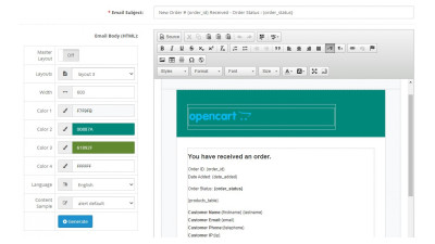 Κατάσταση παραγγελίας Email Galaxynet extensions OpenCart