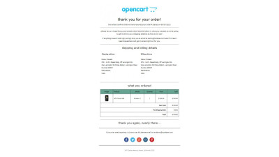 Κατάσταση παραγγελίας Email Galaxynet extensions OpenCart