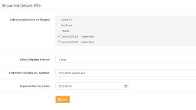 Προσθήκη πληροφοριών παραγγελίας αποστολής Galaxynet extensions OpenCart.