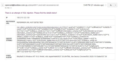Προστασία και ανίχνευση από επιθέσεις τύπου SQL injection. Galaxynet extensions.