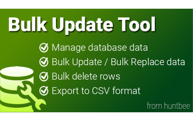 Bulk update or replacement tool for OpenCart