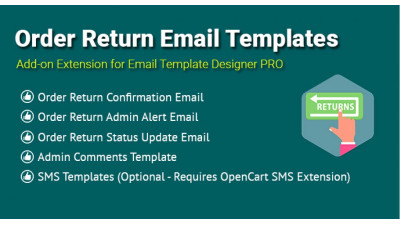 Πρότυπα e-mail ηλεκτρονικού εμπορίου ειδοποίησης. Πρότυπα επιστροφής e-mail παραγγελίας. Galaxynet extensions OpenCart.